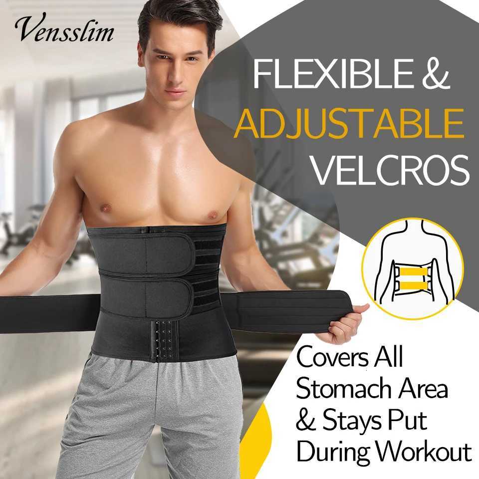 Vensslim Men Waist Corset Abdominal Slimming Belt Fitness Body Shaper for Weight Loss Strap Compression Waist Trimmer W250910