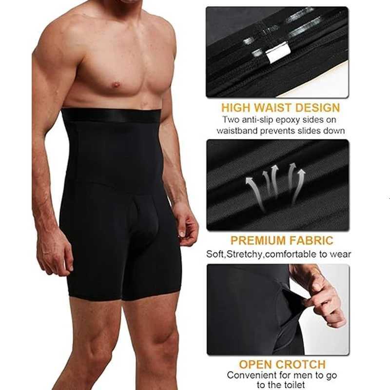 Body Shaper Pants for Men High Waisted Double Compression Waist Corset Padded Panties Slimmer Thigh Breathable Underwear W250910
