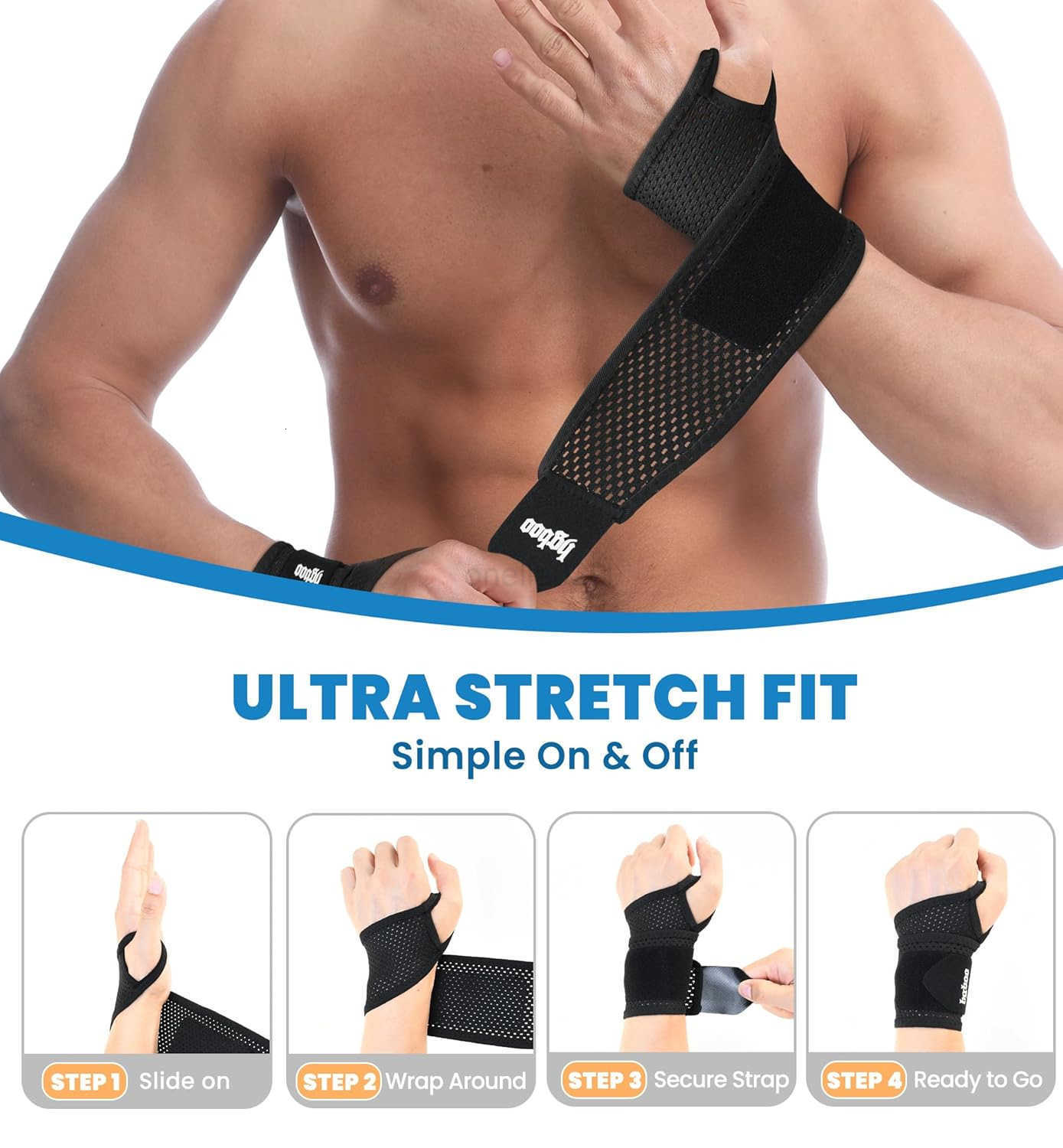 2Pack UltraThin Wrist Braces Breathable Comfort Mesh Fabric Support for Pain Relief Ideal for Carpal Tunnel Tendonitis Sports Fitness and Daily Use Ad