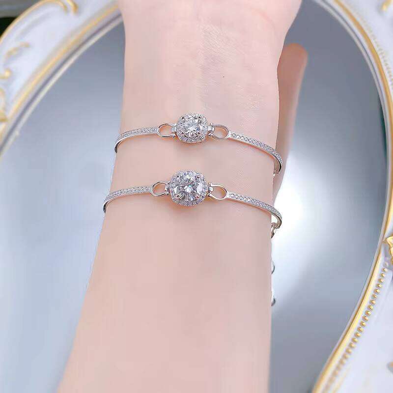OEM Custom Jewelry New S Sier 1 Karat Moissanite Bracelet Daily Classic Fashion OL Live Style