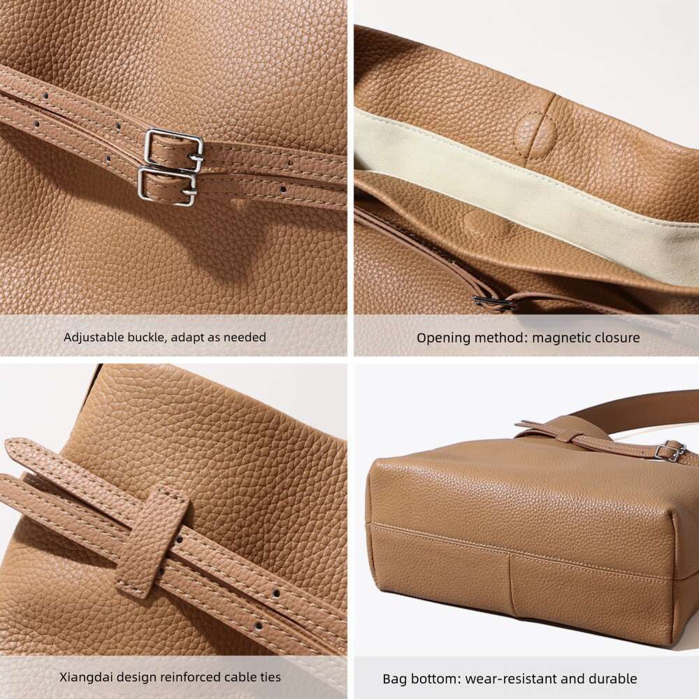 Luxury bag Spring New Top Layer Cowhide Handbag High end Genuine Leather for Women Niche Design Underarm Shoulder Bag