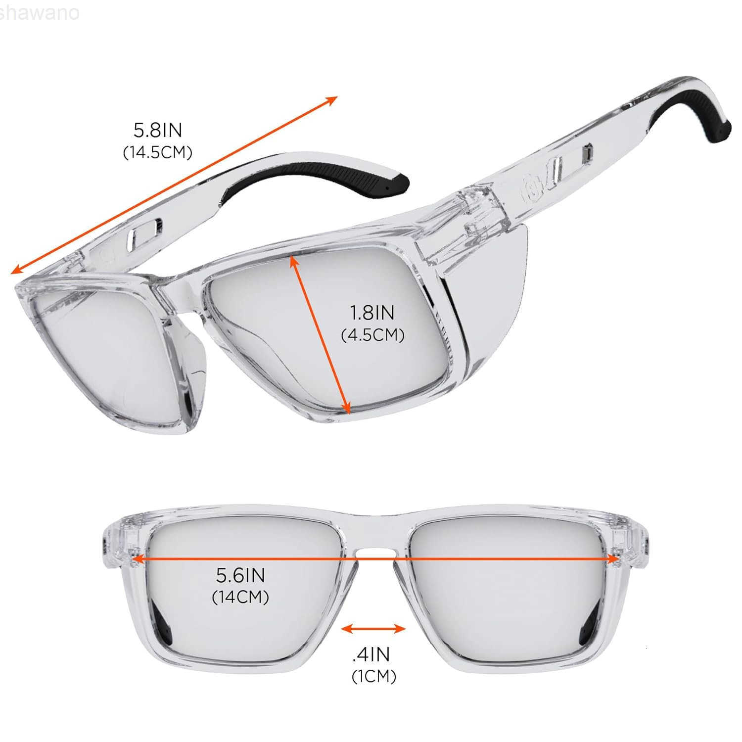 Safety Glasses with Side Shields Anti Fog Anti Scratch ANSI z871 with Protective Microfiber Eyewear Cleaning Storage BagW250910