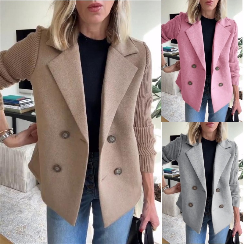 2025 Spring New European and American Fashion Women's Fashion Elegant Wool design Patch Coat Designer Coat
