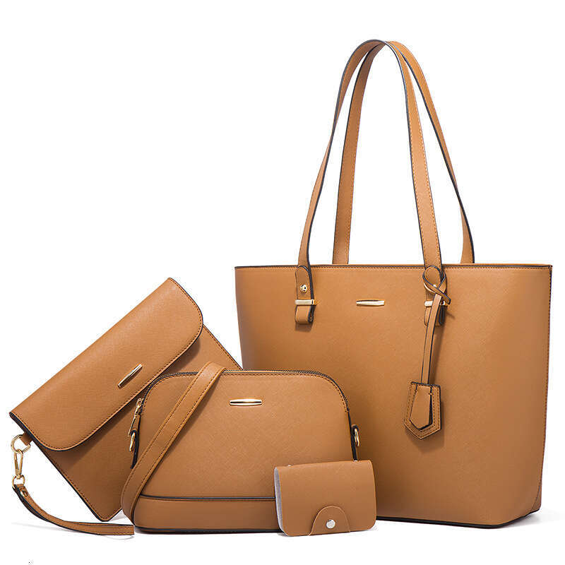 Bag Women Handbag Fashionable Canvas Bag Trendy Women S Socialite Shoulder Handbag New Large Capacity Fashion Crossbody Four Piece Set Moth