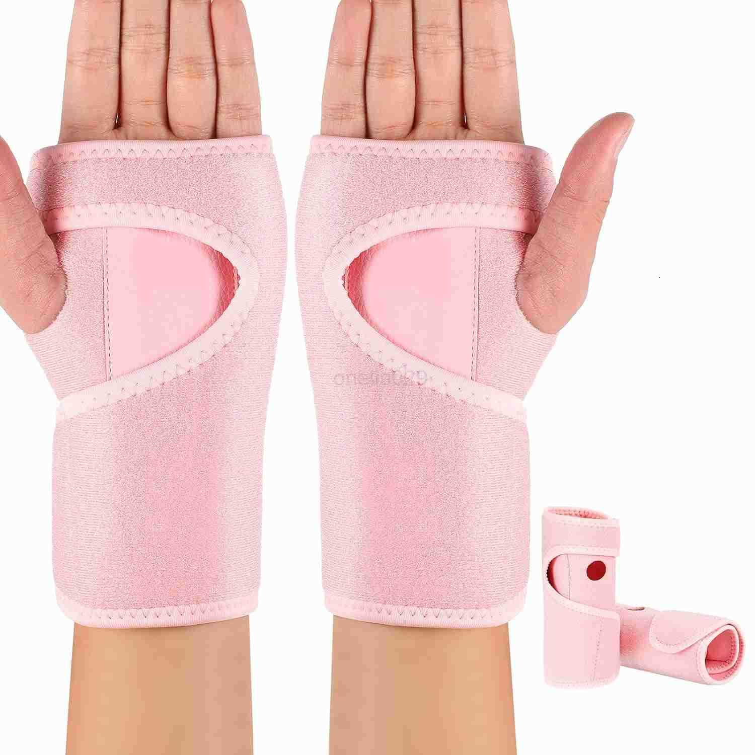 2 Pieces Carpal Tunnel Wrist Brace for Night Wrist Sleep Supports Splints Stabilizer and Hand Brace Cushioned to Help with Carpal Tunnel Pain Relief U