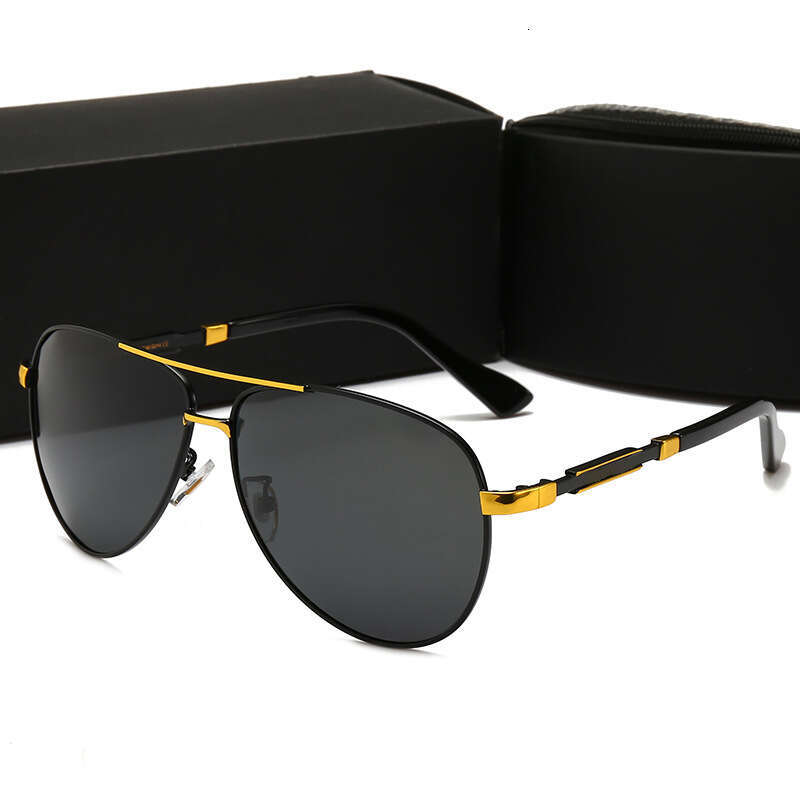 New Men's Classic Polarized Sunglasses Japanese and Korean Trend Frog Eyeglasses Can Be Paired with Prescription Lenses 8858