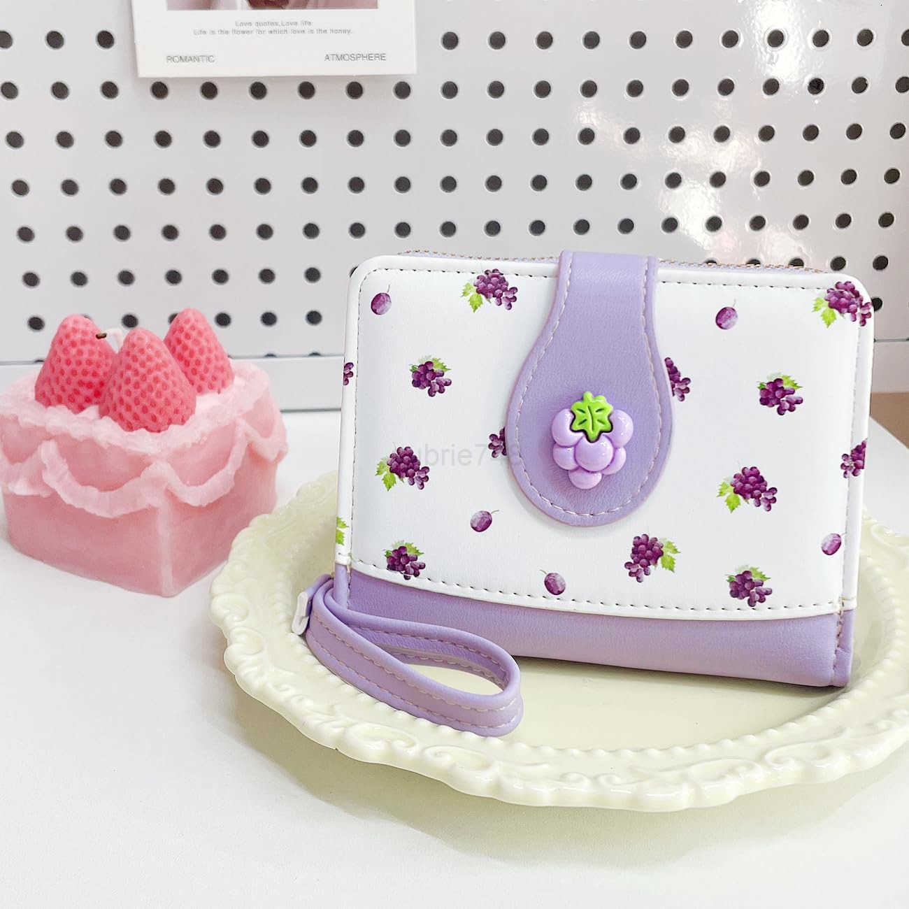 Fashion Cutest Fruit Prints Wallet Card Slots Small Wallet with Zipper Coin Pouch Wallet for Women Girls CHERRYZ250910