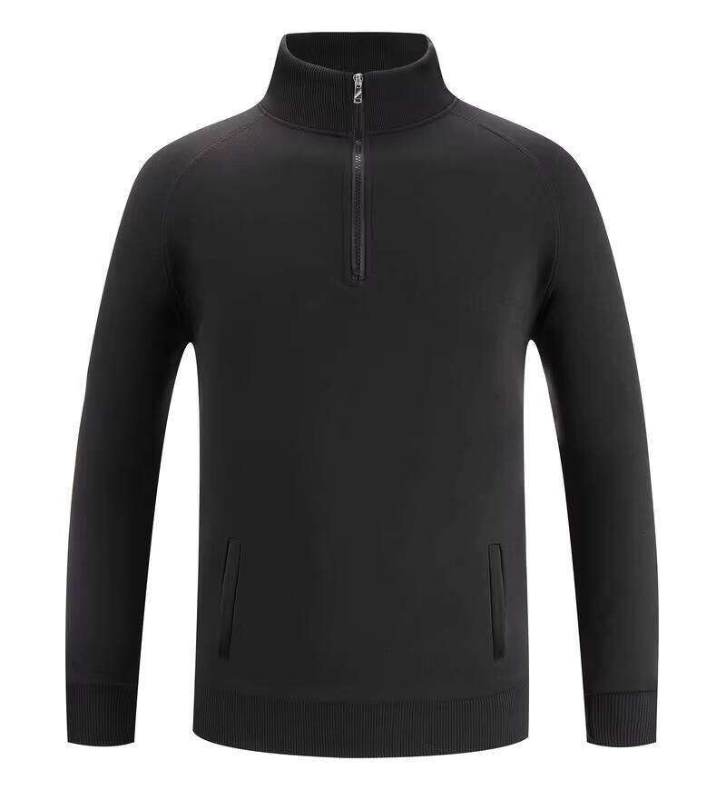 New Fitness Outdoor Polar Fleece Wear Men's Sweatshirt Sports Half Zip Pullover Hoodie Sweater