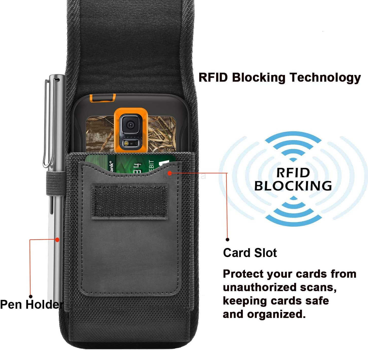 Phone Holster for Phone Nylon Cell Phone Belt Clip Holster Carrying Pou Z250910