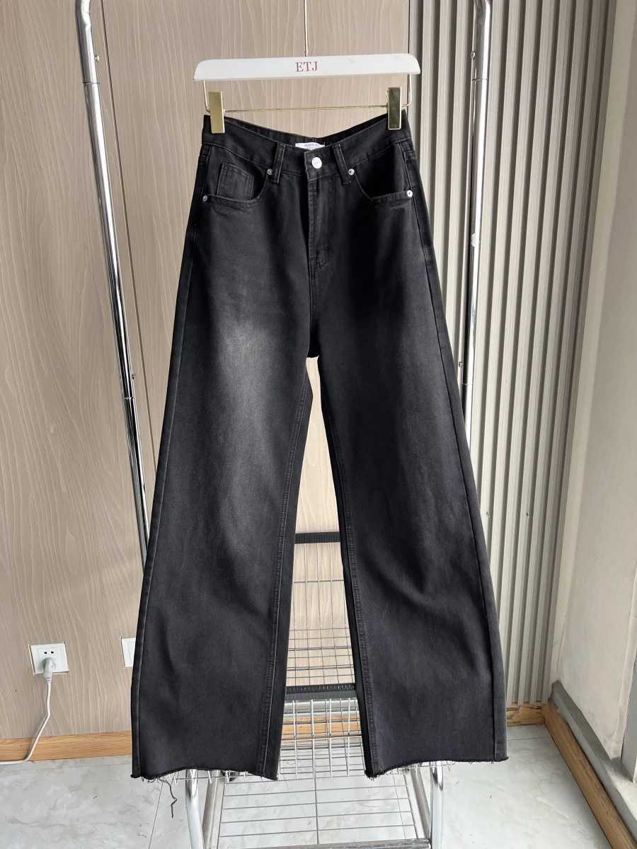 ETJ Wideleg highwaisted jeans womens classic everything with five pockets washed soft comfortable ultralong jeans6045022 Z250910