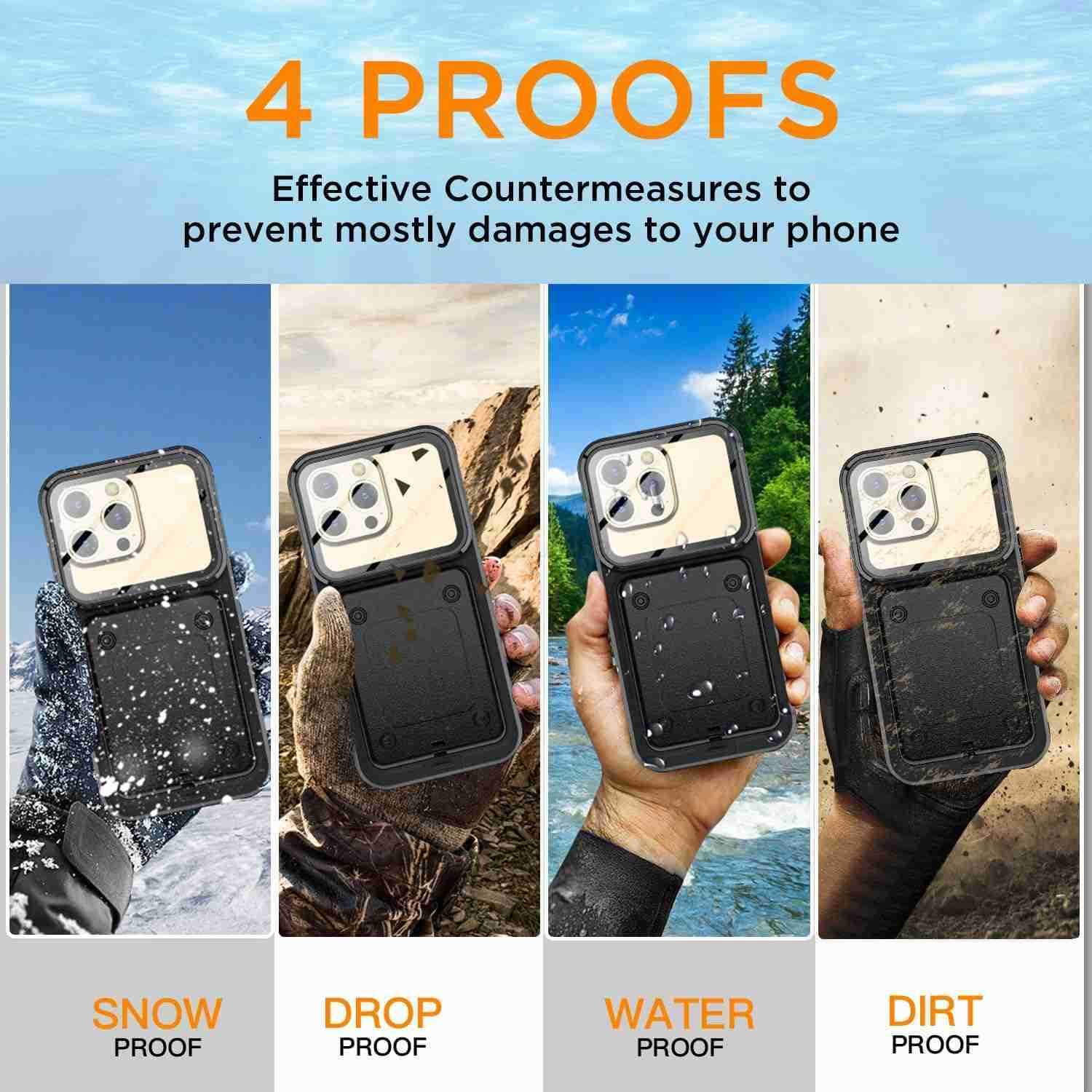 Waterproof Phone CaseCruise Essentials 2025Universal SelfCheck Function Underwater Pouch Dry Bag Beach Travel Essentials for iPhone 16e 16 15 14 13 12