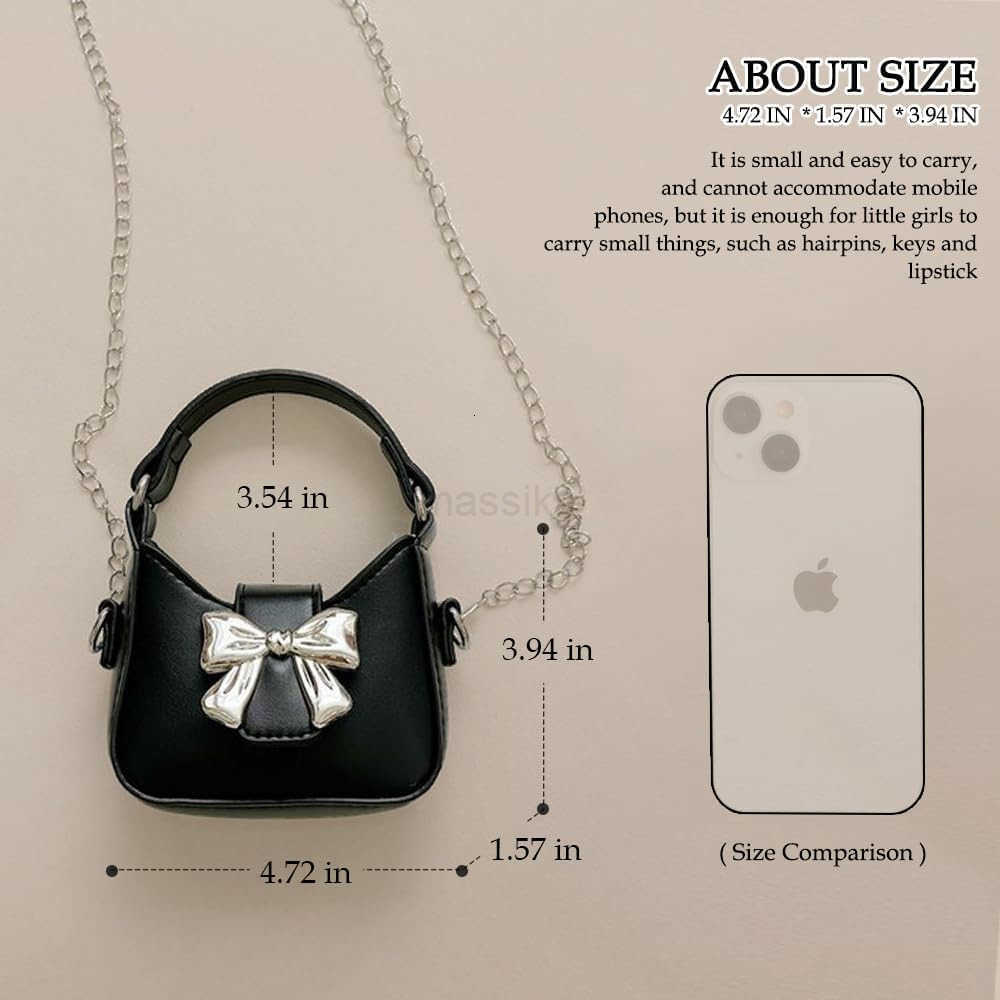 Mini Crossbody Purse Bow Magnetic Handbag Shoulder Bag Great Gift Idea for Little girls M250910