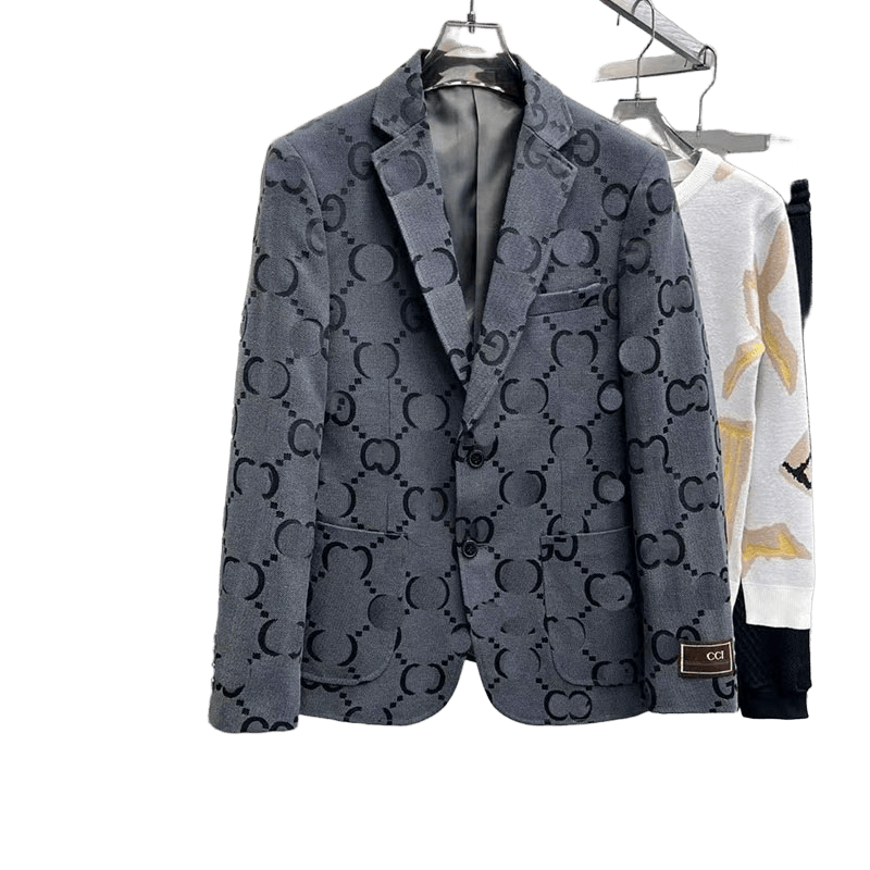 New slim fit suit jacket for men, Korean version, fashionable spring and autumn top, trendy and handsome suit, business and casual