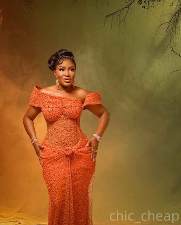 Orange Mermaid Prom Dresses 2025 Off Shoulder Sequined Evening Formal Party Second Birthday Engagement Gowns Plus Size Dress For Special Occasions