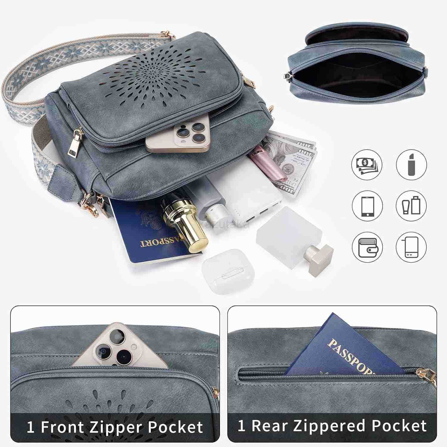 Crossbody Bags for Women Vegan Leather Sunflower Crossbody Phone Purse Shoulder Handbags with Adjustable Strap Z250910