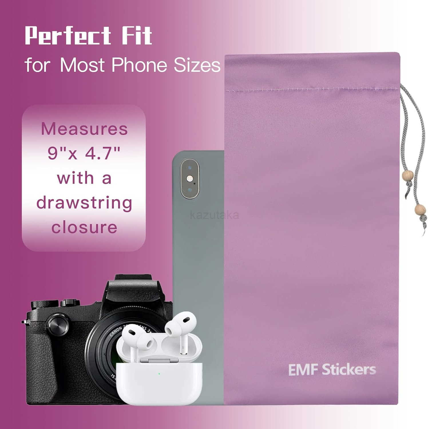 Shield Sleeve Blocker Protection for Cell Phone Smartphone Pouch Bag Signal Blocking Case for 5G RFID in Pocket Drawstring Closure Pink 1 Pcs Z250910