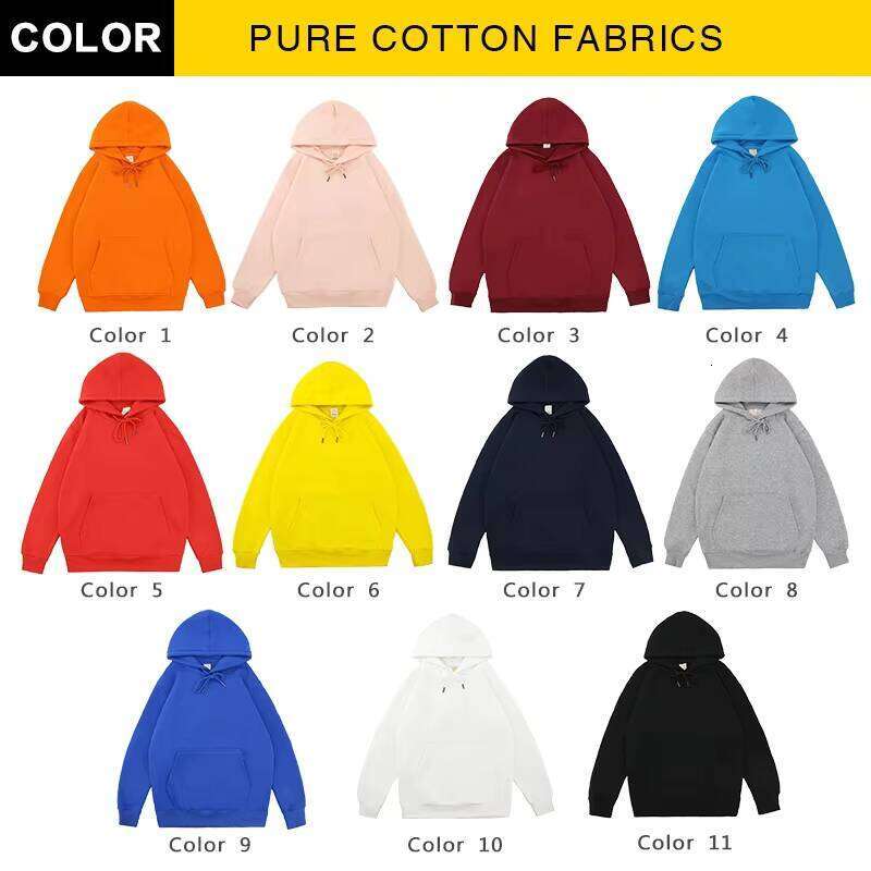 Men's Heavyweight Sweatshirt with Logo and Print, Oversized Cotton Pullover, Blank Women's Streetwear Hoodie