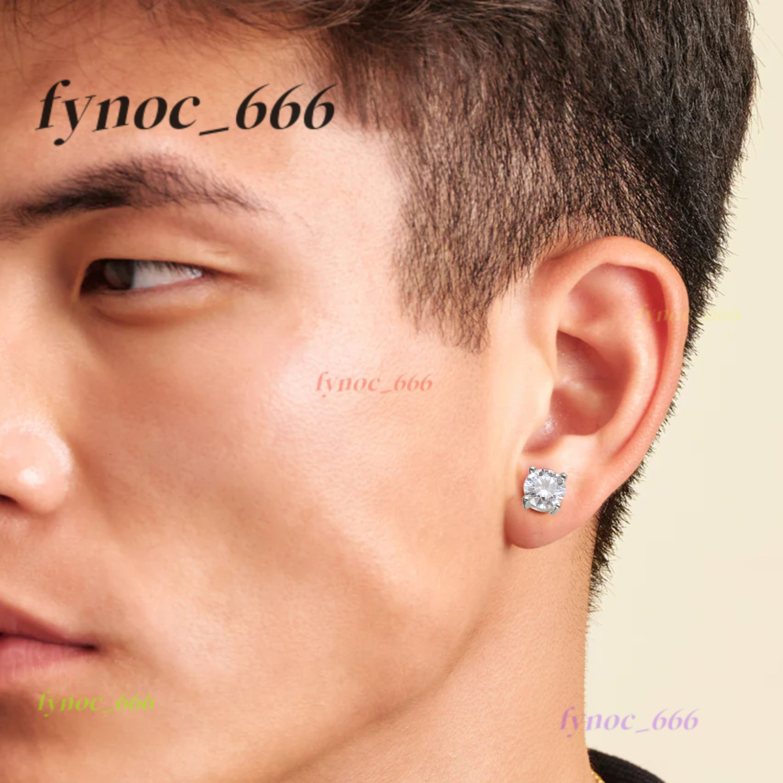 VVS Mossanite Lab Diamond Earring 925 Sterling Silver 14K Gold Plated Men Women Jewelry Gifts 1ct Moissanite Studs