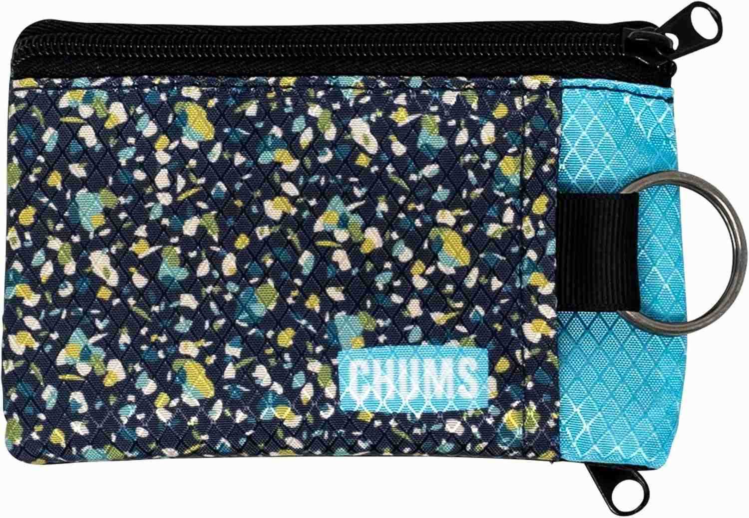 Surfshorts Wallet Lightweight Zippered Minimalist Wallet with Clear ID Window Water Resistant with Key RingZ250910