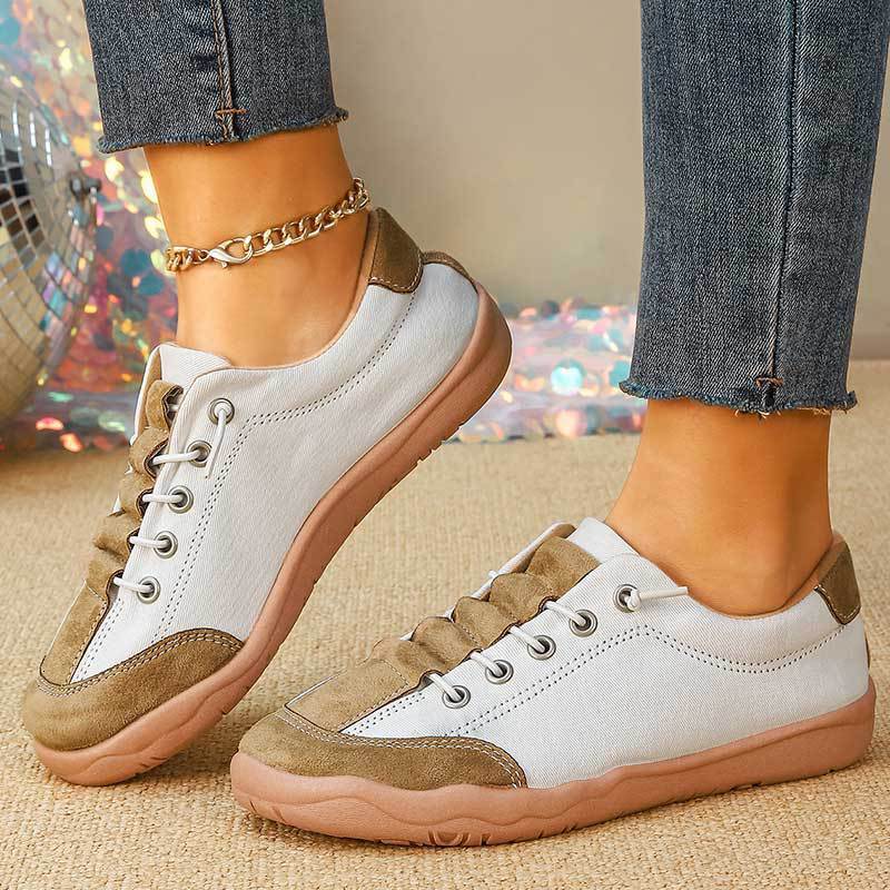 European and American women's autumn new designer shoes, fashionable casual cloth shoes, student white shoes, sports shoes
