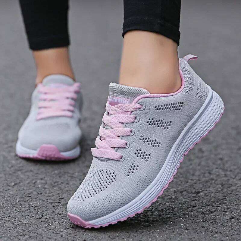 Women Casual Shoes Fashion Breathable Walking Mesh Flat Shoes Woman White Sneakers Women 2025 Tenis Feminino Female Shoes