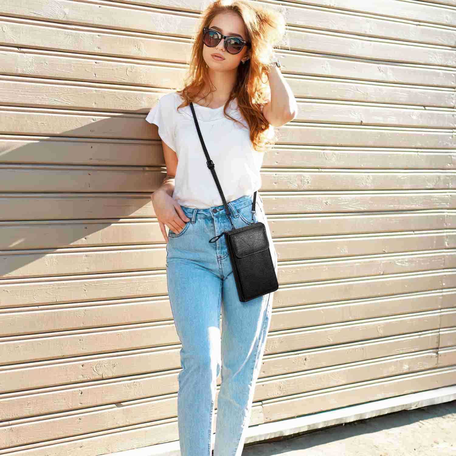 Small Crossbody Bags for Women PU Leather Cell Phone Purse Wallet with CARD Slots Z250910
