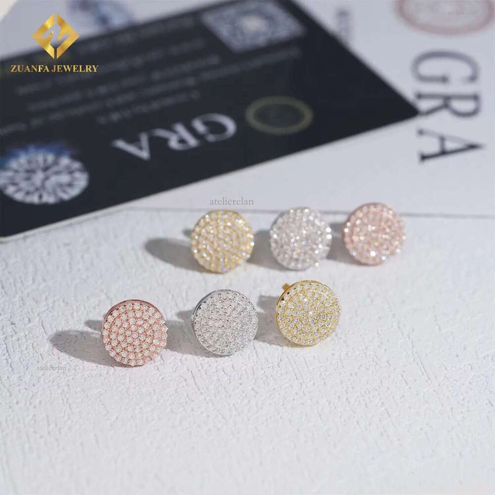 Wholesale VVS Fine Jewelry Pass Dia Tester Hip Hop Earrings Sterling Sier Iced Out Moissanite