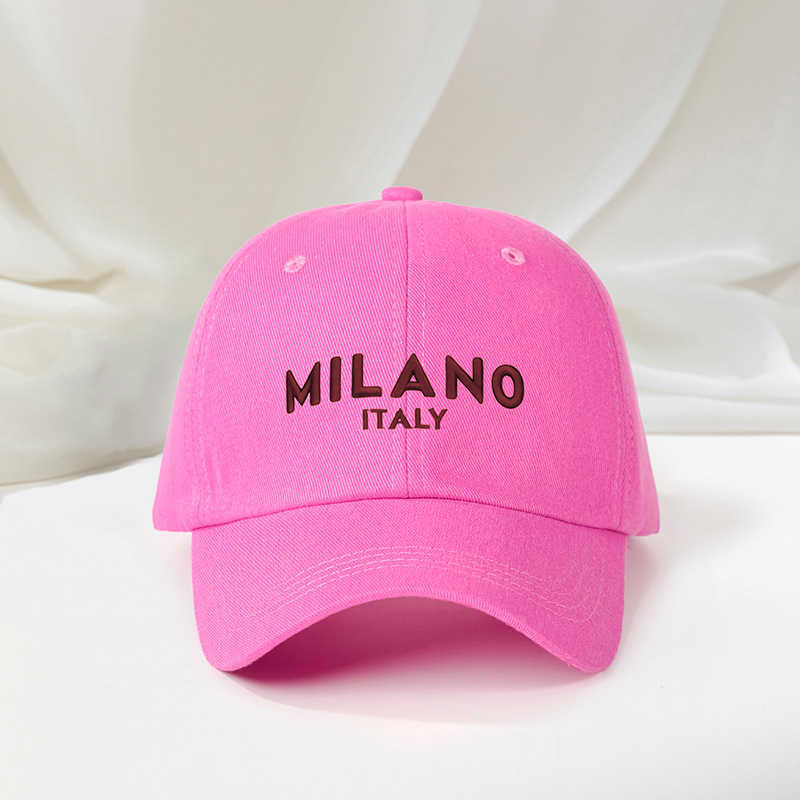 Embroidered MILANO baseball cap; adjustable sun protection hat for outdoor leisure L250910