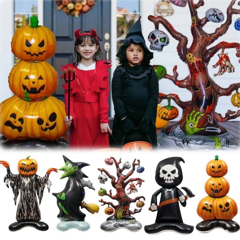 Foil Balloon Festival Terror Head Pumpkin Mummy Halloween Party Decoration Supplies Balloons Ghost Toys