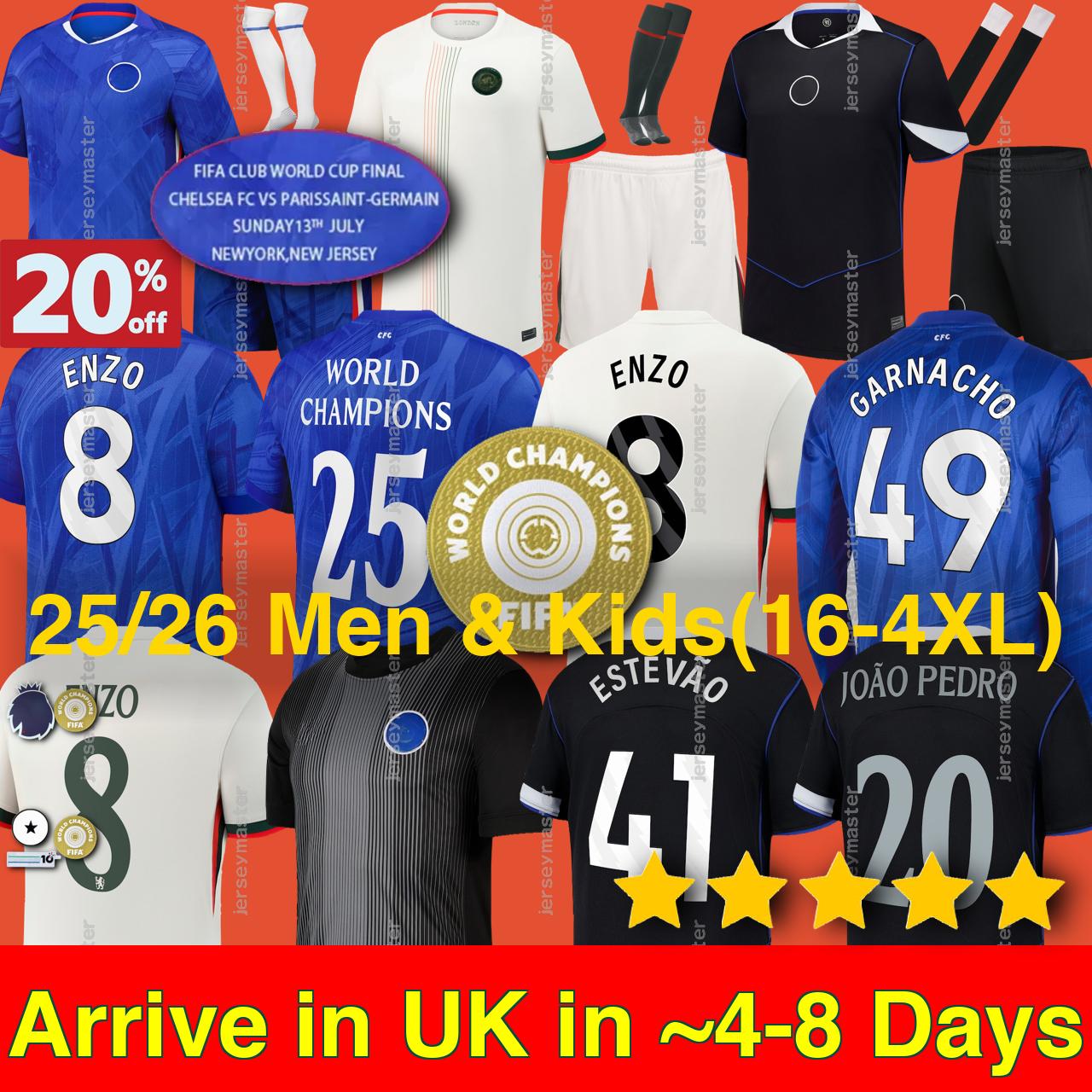 CFC 25 26 Soccer Jerseys PALMER ESTEVAO ENZO JOAO PEDRO CAICEDO CUCURELLA JAMES GARNACHO GITTENS BADIASHILE CHELSEASES NETO DELAP GUSTO men kit kids Football Shirt