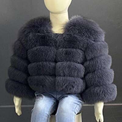New Style Baby Girls Natural Fox Fur Jacket Children's Real Fur Coat Warm Fur Coats In Autumn And Winter For Kids 2-11 Years Old