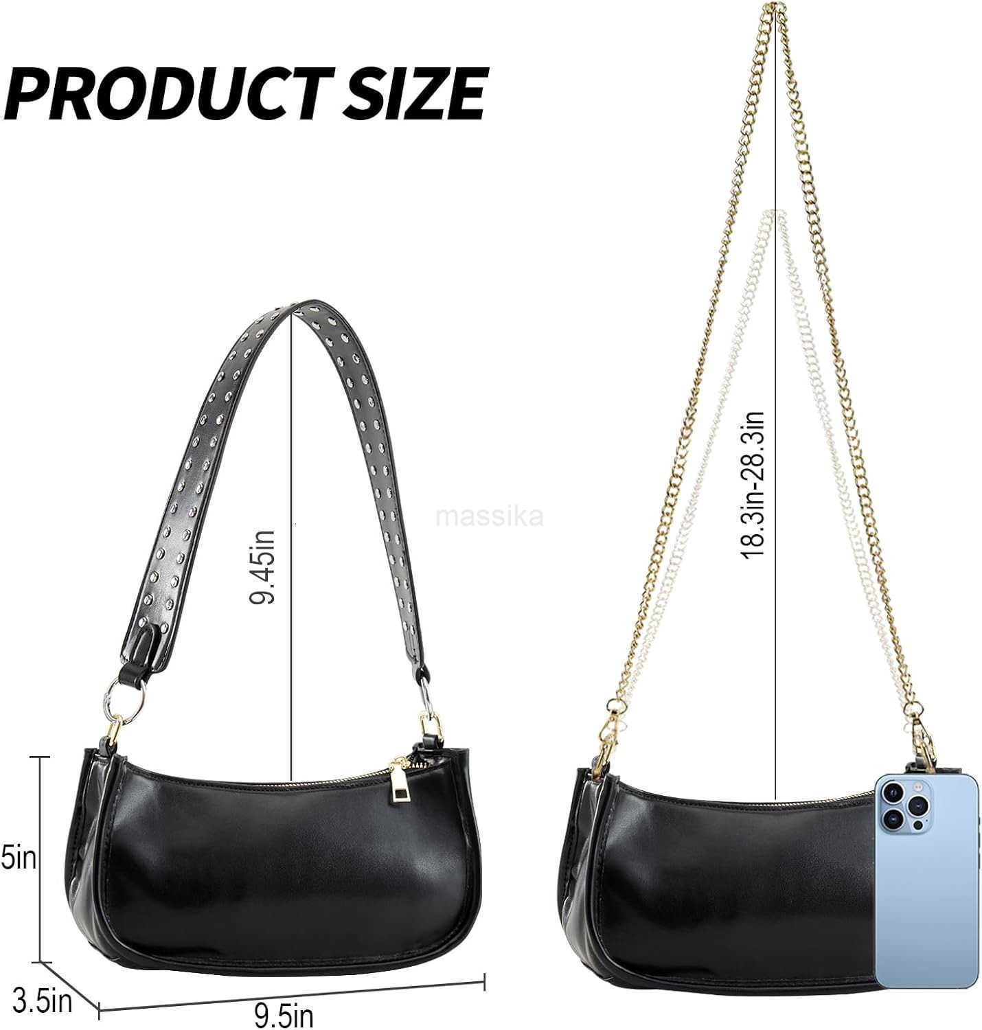 Shoulder Bag for Women Cute Hobo Purses and Handbags Retro Clutch Underarm Purse with 2 Removable Strap M250909