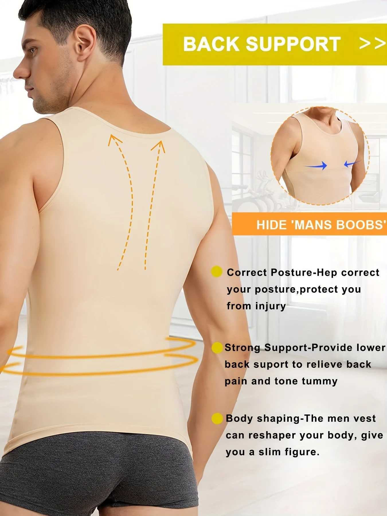 Mens Compression Tummy Control Body Shaper Tank Top Vest Undershirt Tops All Season Shaping Sweatshirt W250910