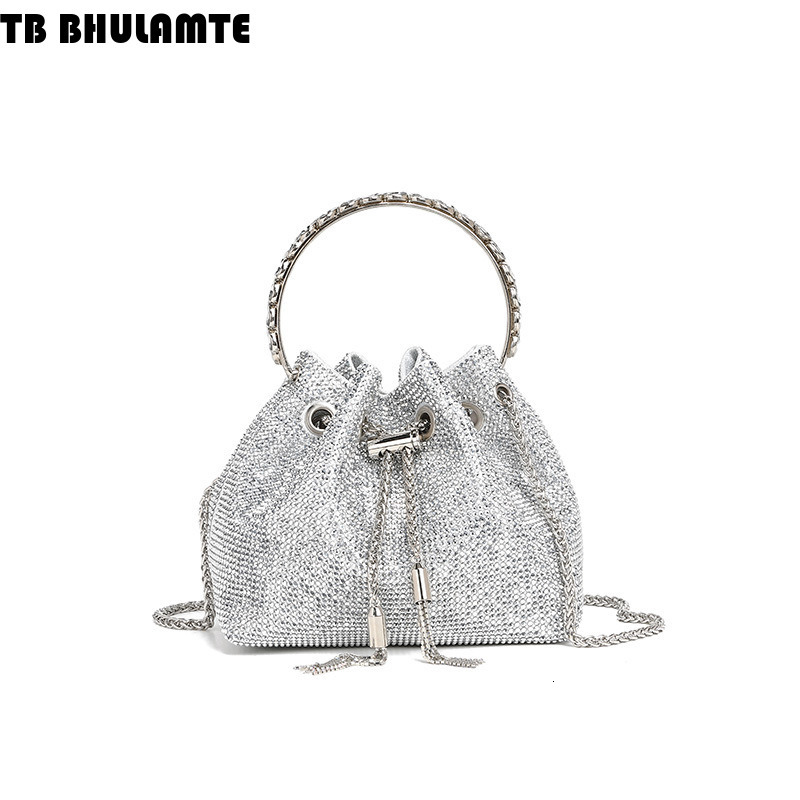 Free Shipping Designer Bag Cross-border Rhinestone High-end Luxury Bag Evening Handbag 2025 New Acrylic Women's Bag Fashion Inlaid Diamond Chain 