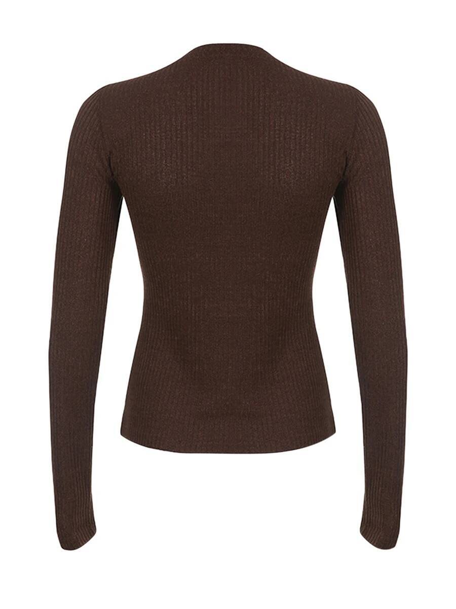 Women Button Front Knit Tops Long Sleeve Lace Patchwork Slim Fit Sweater Fall Fairy Grunge Gothic Y2K Clothes dongdumaoyi