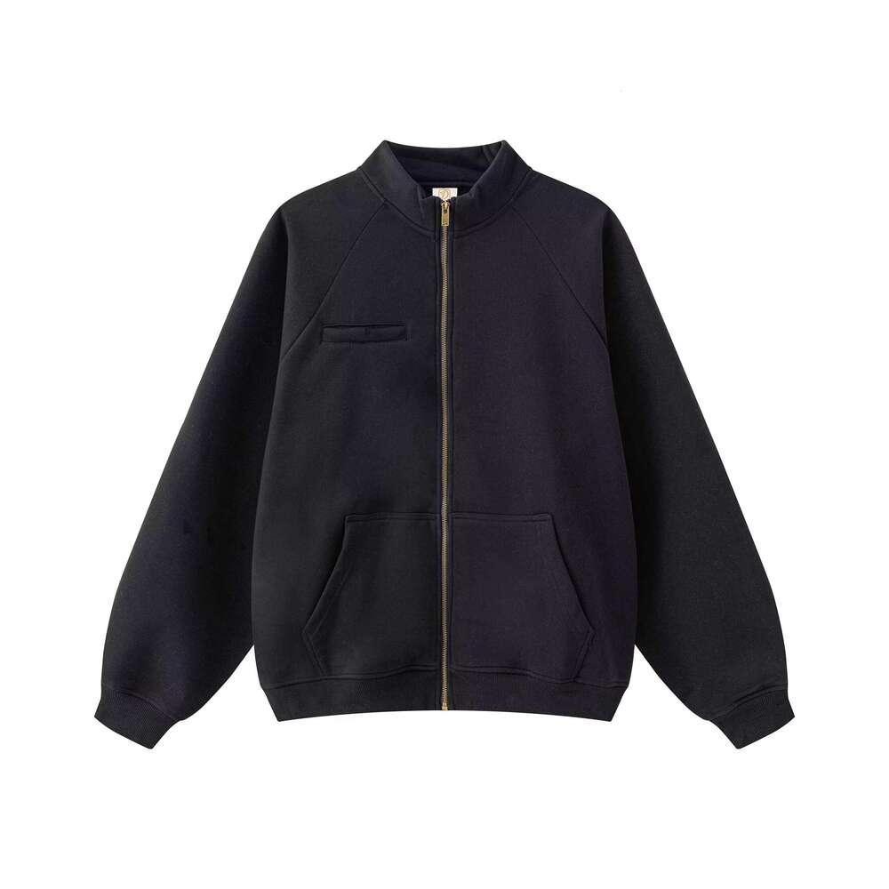 Logo Printed Heavy High-Quality Wool Oversized Zipper Hoodie