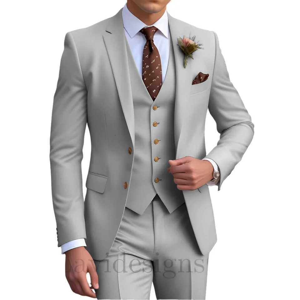 Elegant Mens Wedding Tuxedo Slim Blazer Pants Vest Threepiece Suit XS5XL Custom Youth Suit 2025 New Style Suit W250910