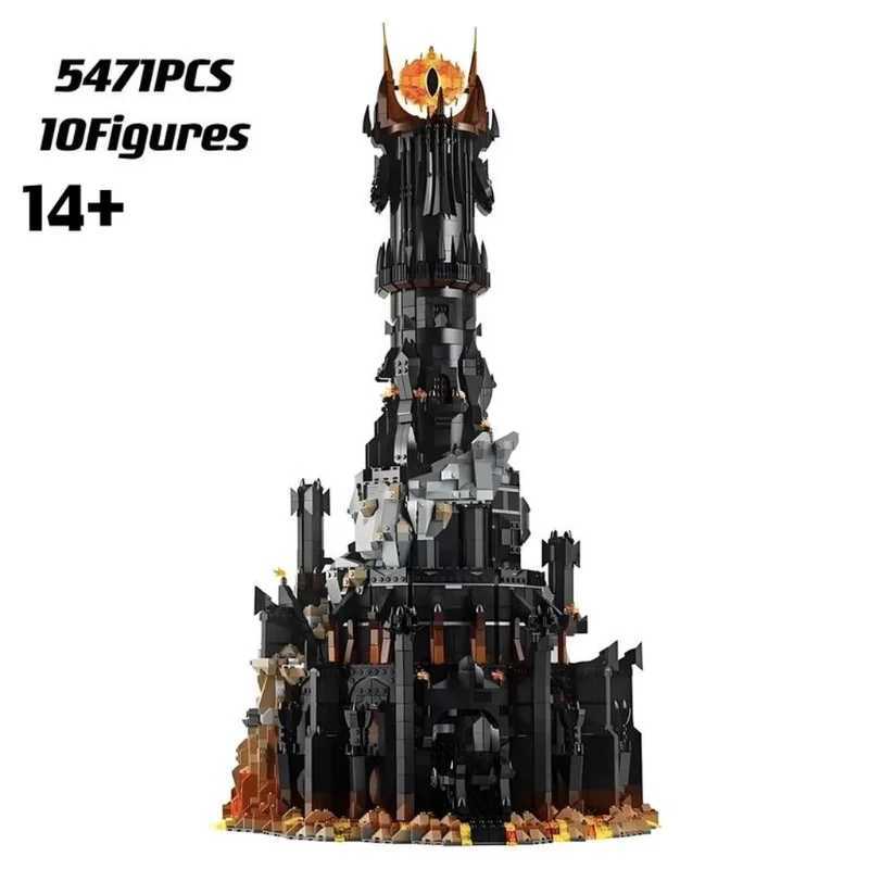 MINISO 10333 Black Tower Dark Model Building Blocks 5471Pcs Kit Bricks Creative Toy for Kids Adults Birthday Christmas Gifts Z250910