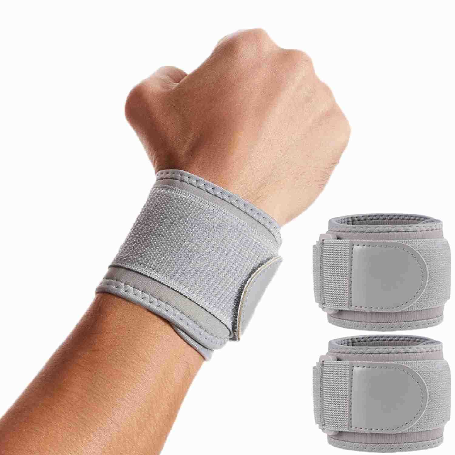 2 Pack Wrist Wraps for Sports Protection and Pain Relief Adjustable Wrist Support Strap for Tendonitis Working Out WeightliftingStrength TrainingKettl