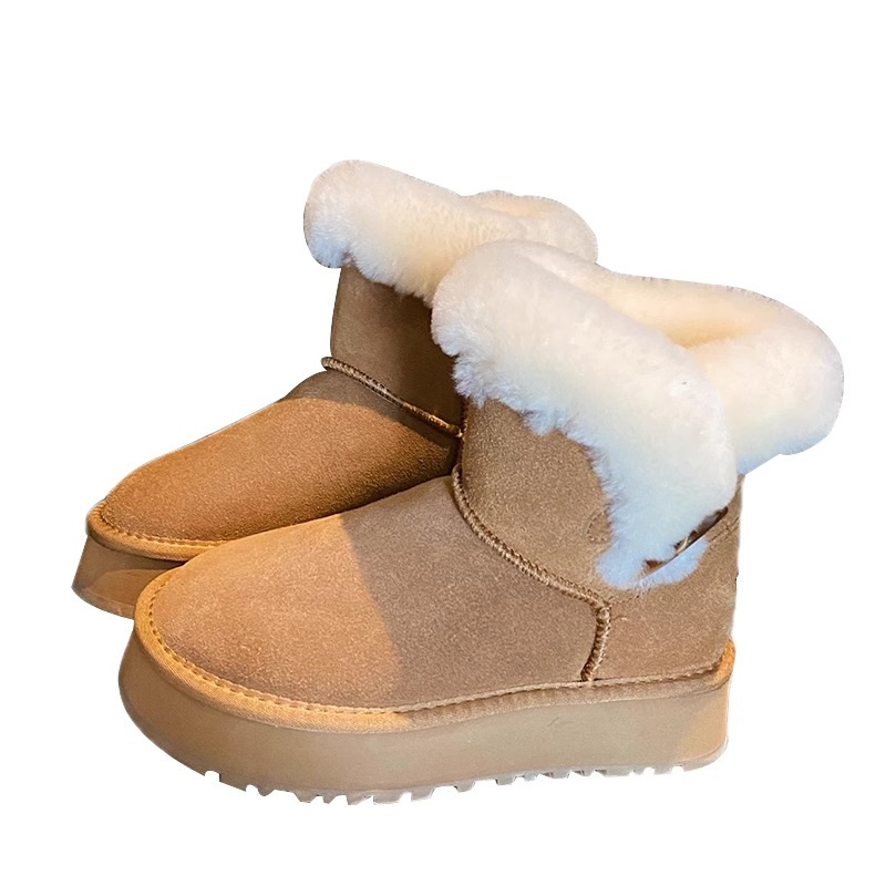 Free shipping Designer Boots Snow boots women in winter with plush thick sole for increased warmth fashionable cotton shoes