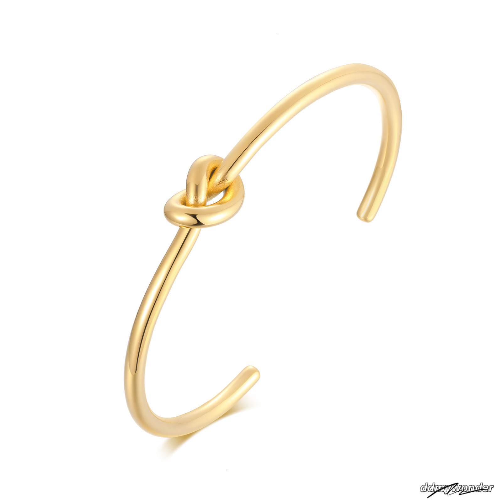 Stainless Steel Open Knot Women's Fashion Bracelet Jewelry Simple Style Hand Accessories
