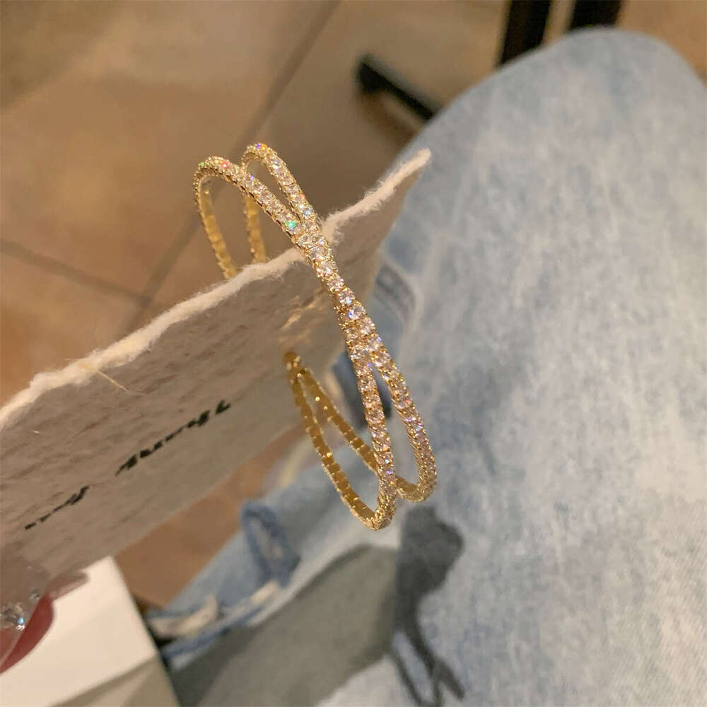 Gold Tone Full Diamond Luxury Jewelry Classic Super Flash Adjustable Butterfly Sun Star Clover Bracelet Moissanite Designer Bracelet Single Row Tennis