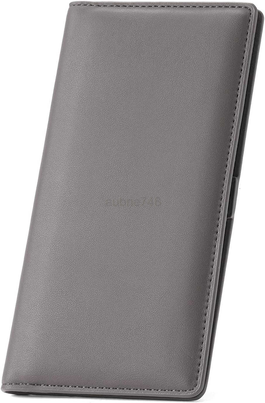 Slim Wallets for Women RFID Blocking Card Holder 2 Zipper Pockets Thin Ladies Clutch Purse BlackZ250910