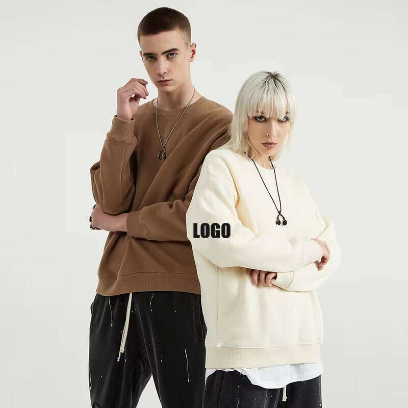 Wool Autumn Round Neck for Men Women, Oversized Drop Shoulder Hoodie and Sweater