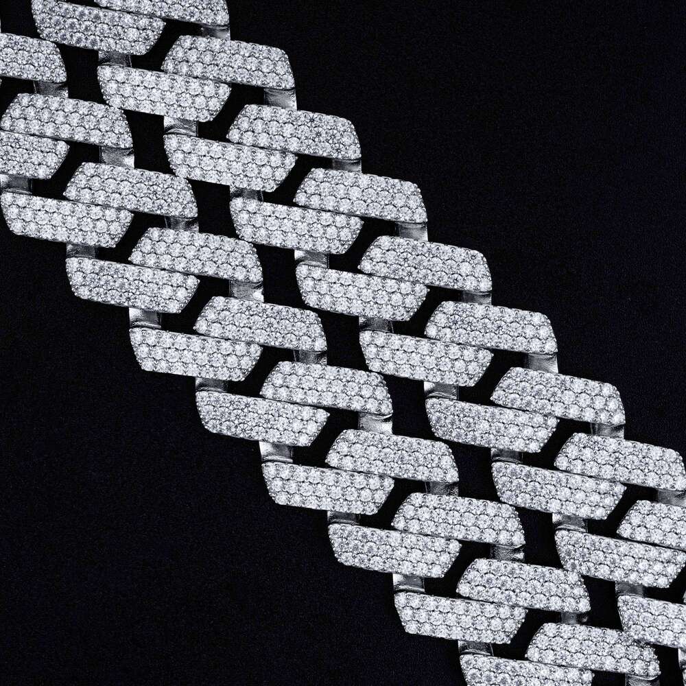 Hot Selling Hip Hop Jewelry Sier Cuban GRA VVS Third Party Certified Iced Out Moissanite Bracelet