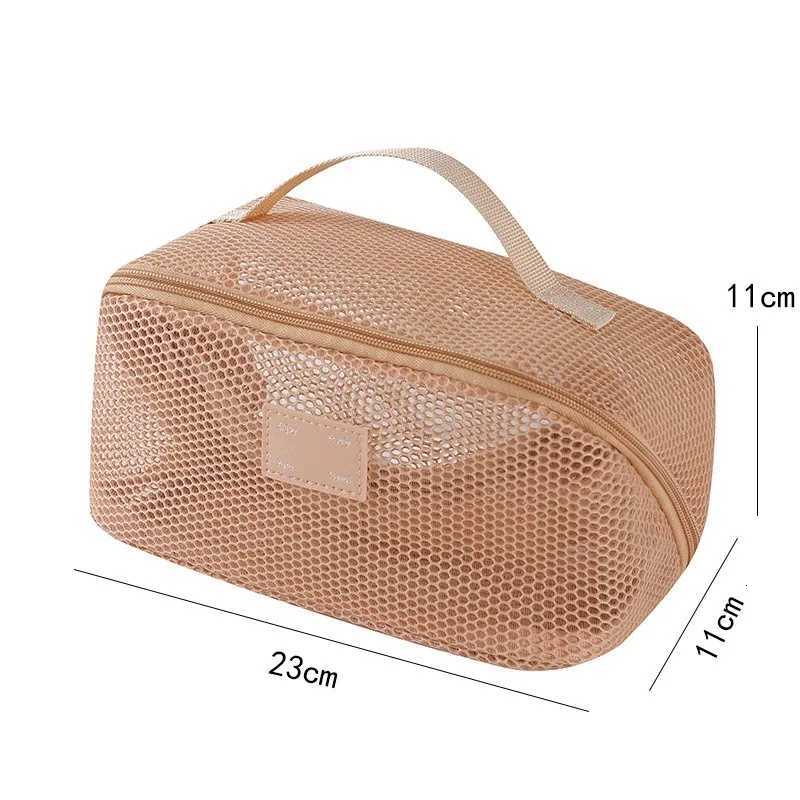 Simple Cosmetics Storage Bag For Women Largecapacity Waterproof Travel Portable Toiletries Storage Package Mesh Zipper BagXJ250910