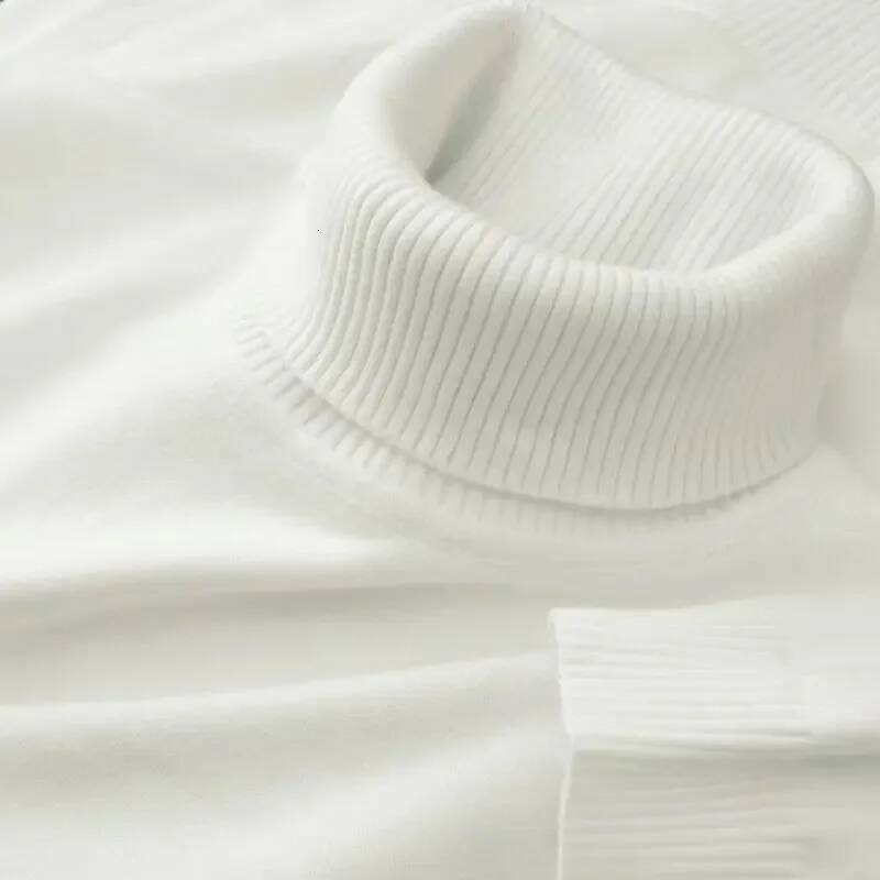 New Mens Knitted Sweaters Solid Color Turtleneck Breathable Pullovers Warm Outdoor Basic Streetwear autumn Business Tops dongdumaoyi