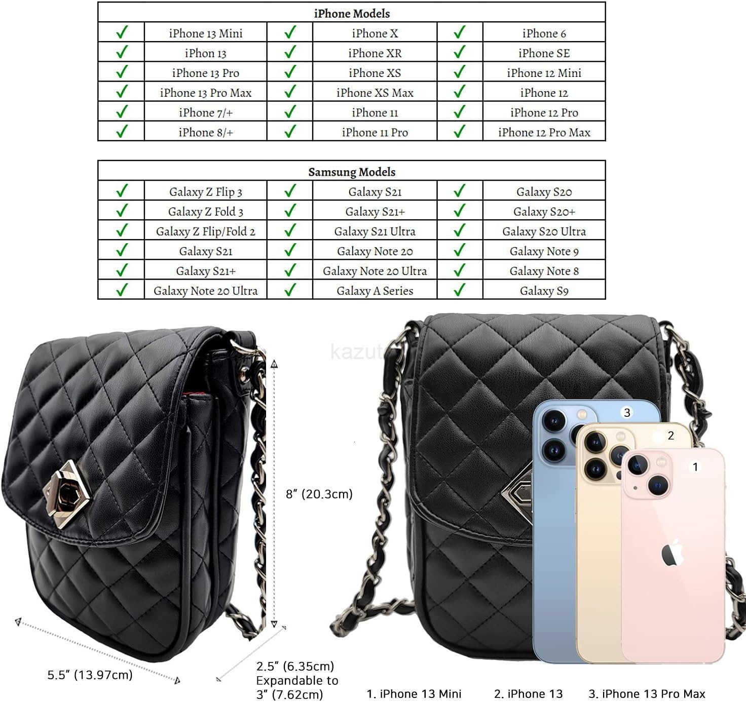 Phone Crossbody Bags for Women Small Vegan Leather Mini Shoulder Wallet Card Quilted Purse Z250910