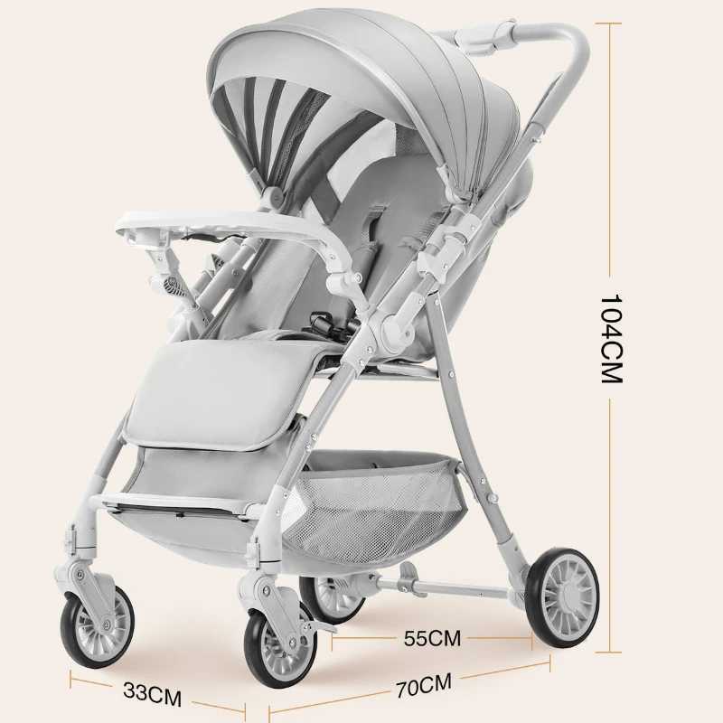 Newly Upgraded Stroller with High View Twoway Push Trolley That Can Sit and Lie Down Shock Absorption and Portable W250910