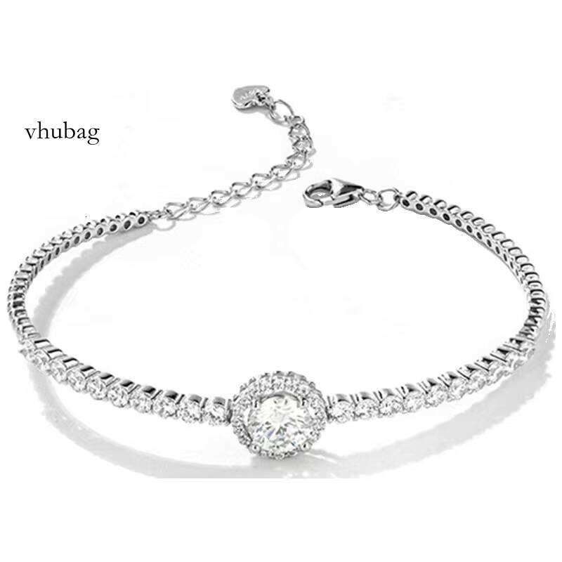 Toderi Factory 0.5CT VVS1 Bracelets Bangles Sier Fashion Jewelry Circling Setting Moissanite Bracelet for Women
